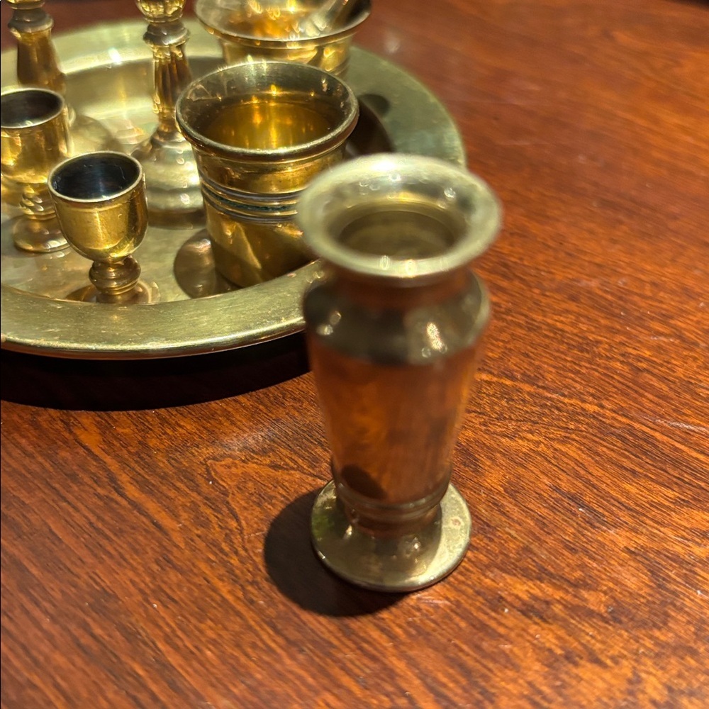 Vintage Gold Brass Miniature Set - Picture 6 of 6